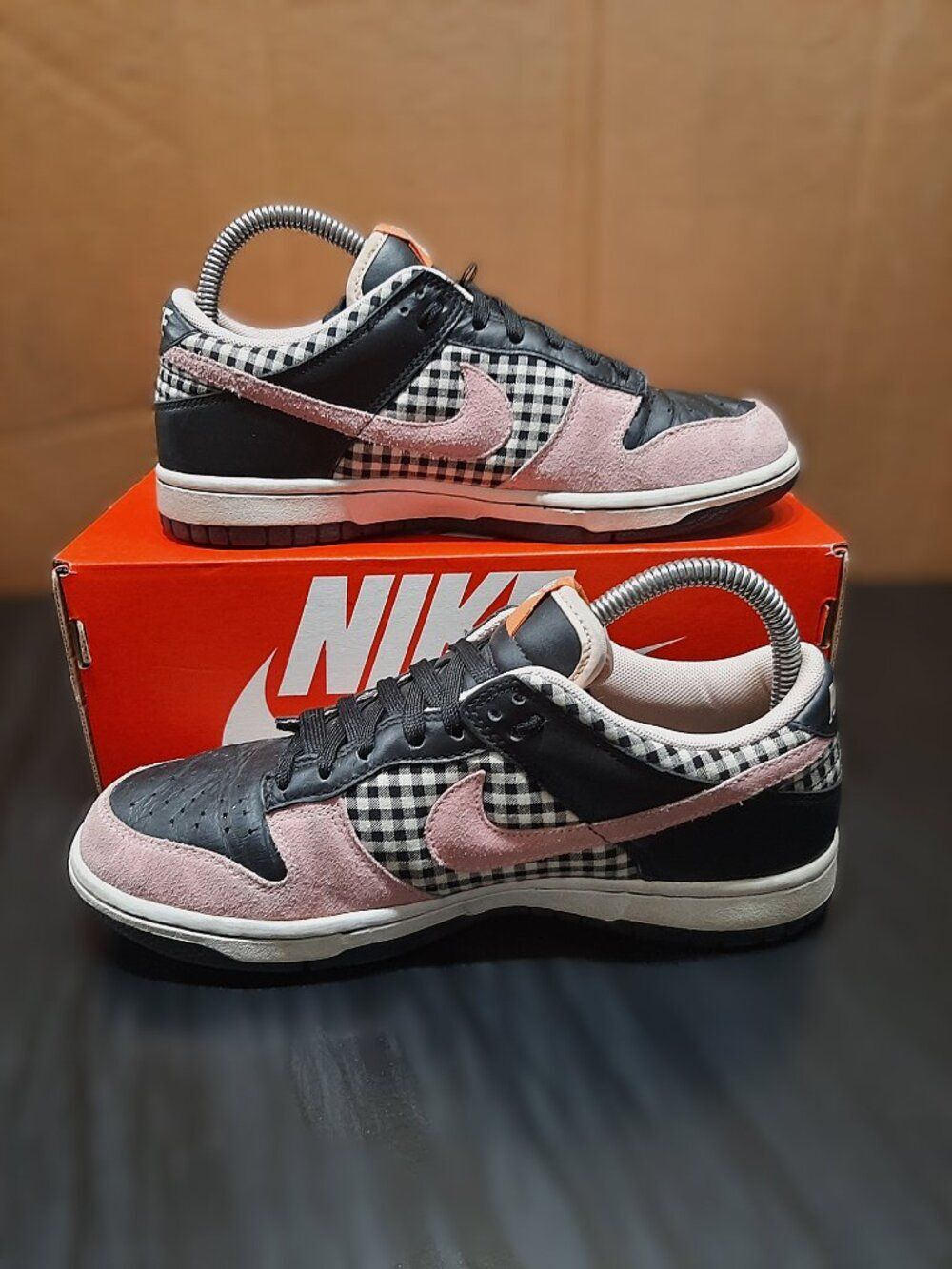 2006 Nike Dunk Low Women's Picnic Pink Plaid Sz 7 308608-161 Vtg Rare Sneakers - Picture 5 of 16